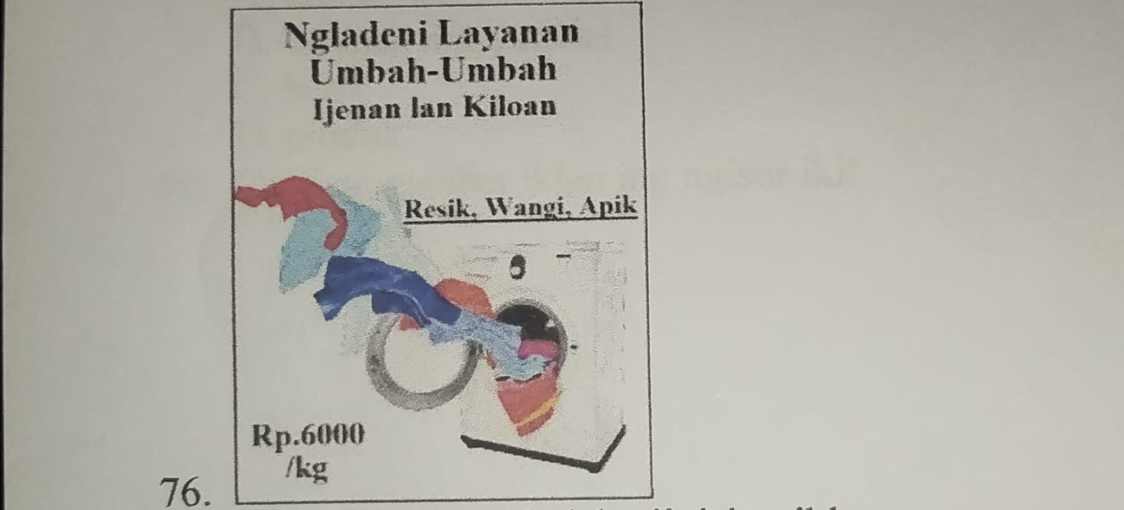 <p>Iklan ing dhuwur kalebu jinising iklan … .</p><p>A. layanan masyarakat</p><p>B. komersial</p><p>C. persuasif</p><p class="has-focus">D. reminder</p>