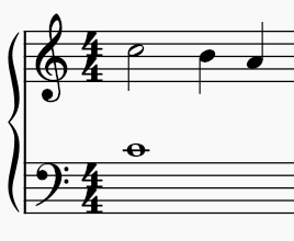 <p>When a consonant half note tied or attacked is followed by two decending stepwise quarter notes the first may be dissonant.</p>