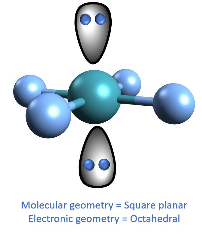 <p>Octahedral; Square planar; 90, 180</p>
