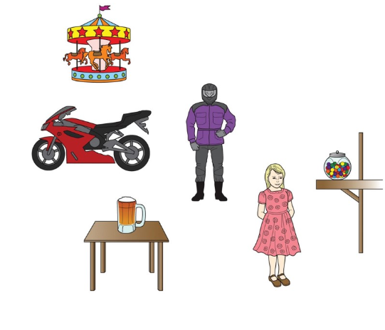 <p><span>According to Kamide et al.'s 2003 study, where would subjects look as they heard "The beer was drunk by..."?</span></p>