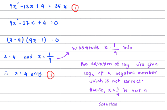 <p>silly mistake, make sure u input the values you get to see if they’re valid, 1/9 is not valid</p>