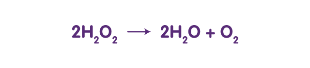 <p><span style="background-color: transparent;">When hydrogen peroxide is added to manganese dioxide, the hydrogen peroxide decomposes into water and oxygen. The chemical equation for this reaction is shown below.</span></p><p><span style="background-color: transparent;">What is the catalyst in this reaction?</span></p>