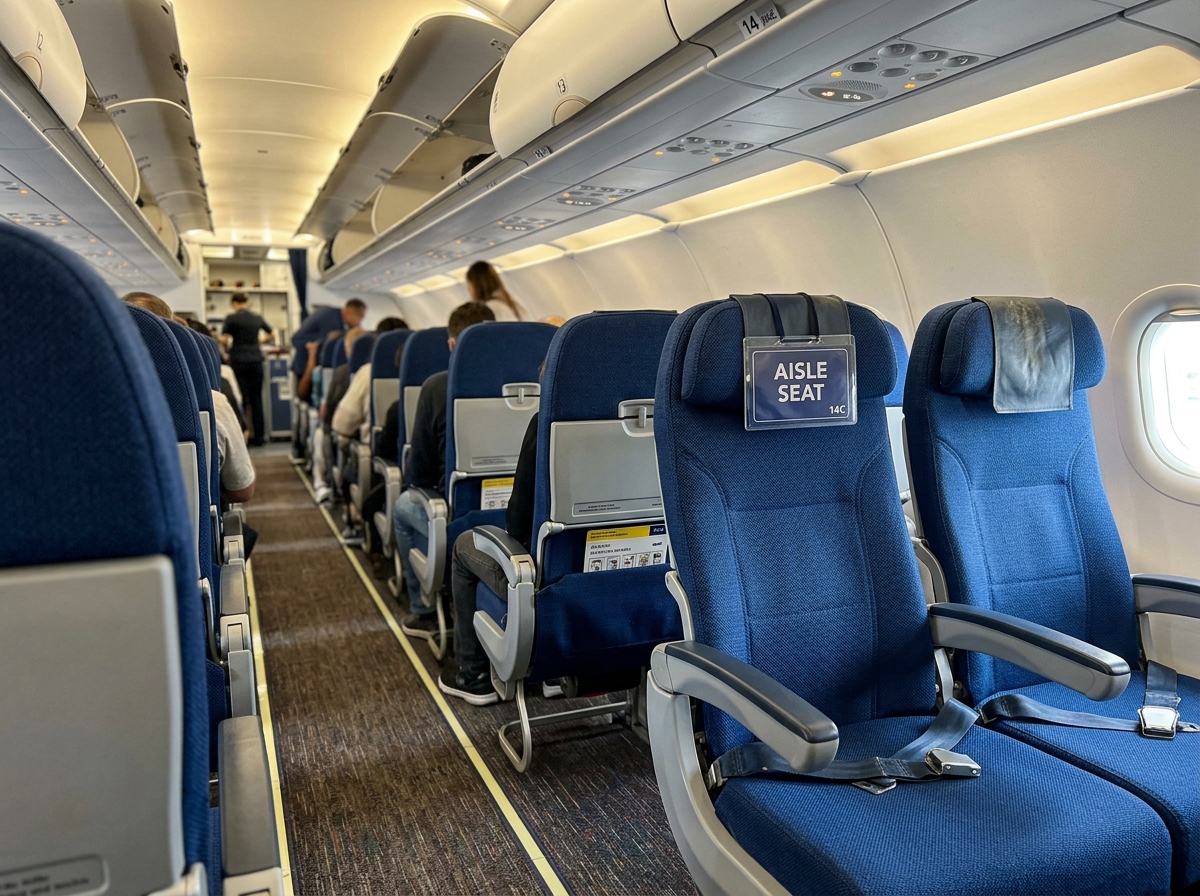 <p>an aisle seat</p>