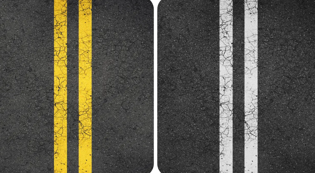 <p>Yellow center lines separate ____ traffic; white lines typically separate ____ traffic.</p>