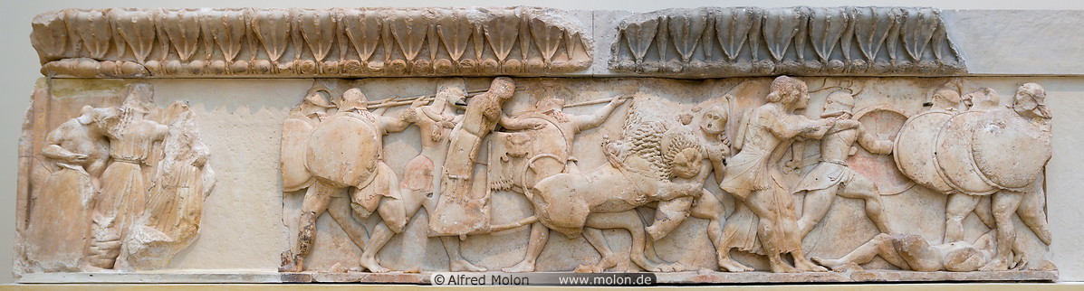 <p>Sculpture - north frieze of Siphnian Treasury</p>
