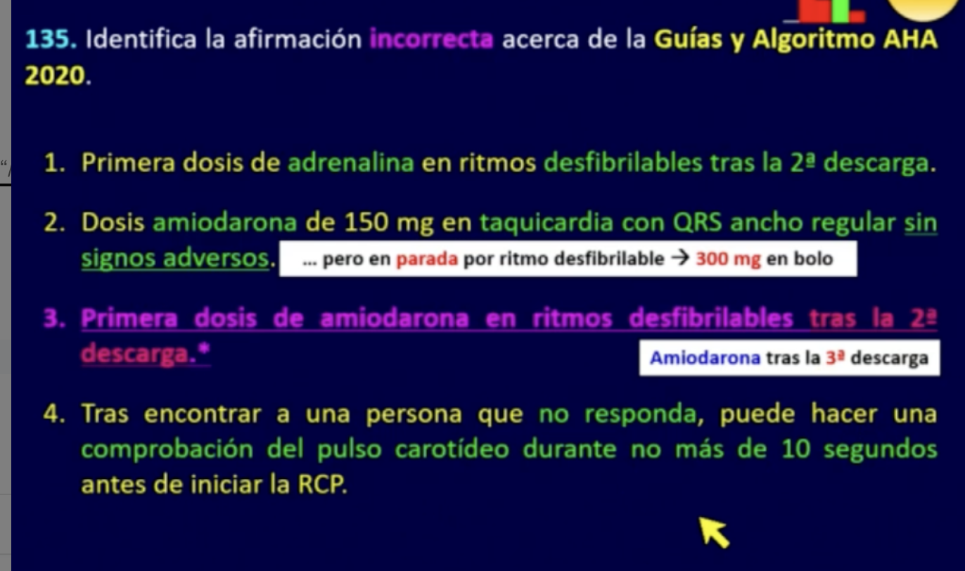 <p>Adrenalina en no desfibrilables desde el principio </p>