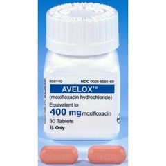 <p>moxifloxacin</p><p>tab: 400mg</p>