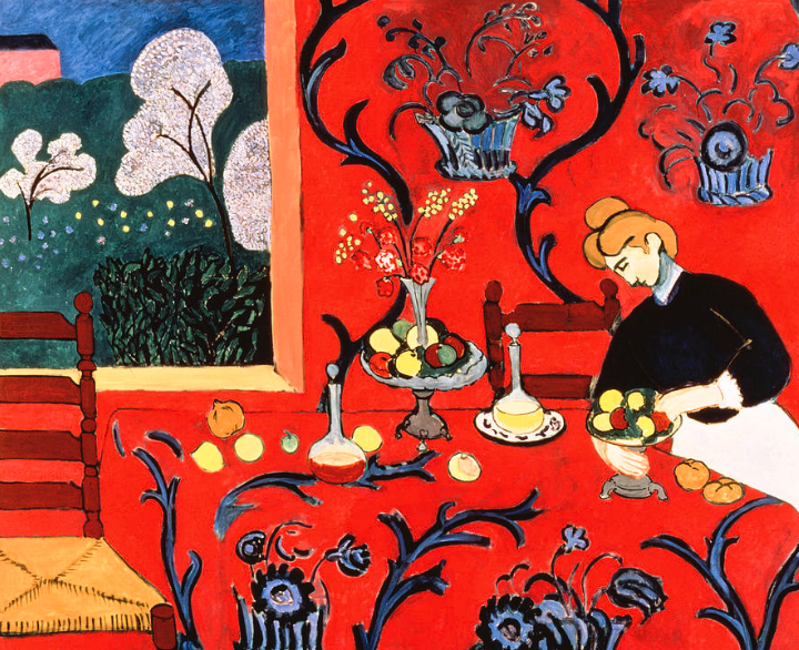 <p>Henri Matisse, Harmony in Red (Red Room), 1908-09 - Fauvism</p>