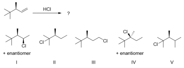 <p>predict the expected major product of the rxn shown.</p>