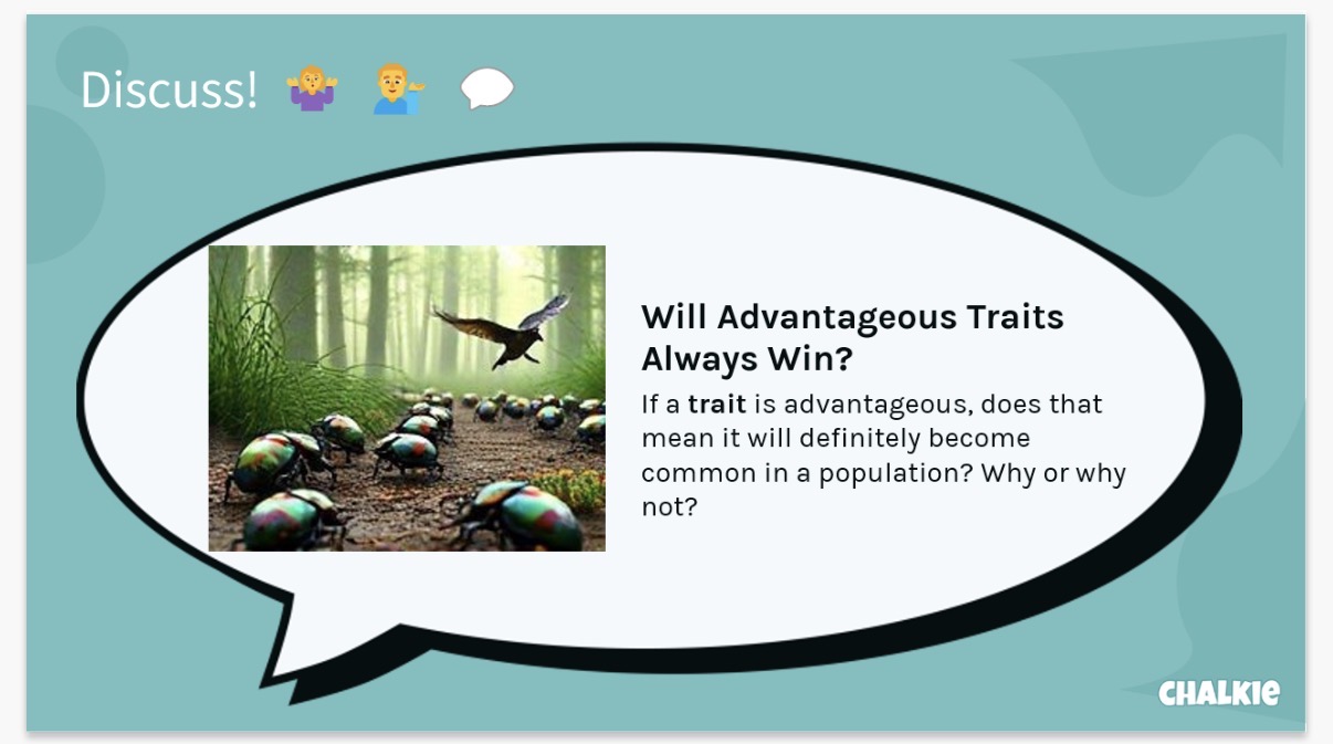 <ol><li><p>Answer image question?</p><p><strong>Fossil Evidence of Evolution</strong></p><p>Info: Fossils reveal past life forms and show how species evolved over millions of years.</p><p>Info: Transitional fossils, like Tiktaalik, show features between fish and amphibians - supporting the idea of gradual evolutionary change from water to land.</p></li></ol><p></p>