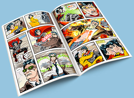 <p>comic book (n) /ˈkɒmɪk bʊk/</p>