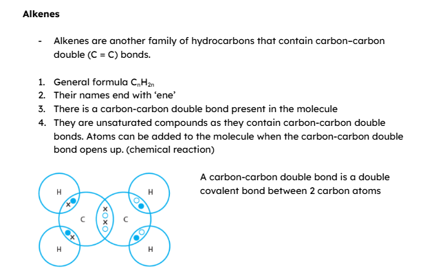 <p>**only 1 C=C bond per molecule</p>
