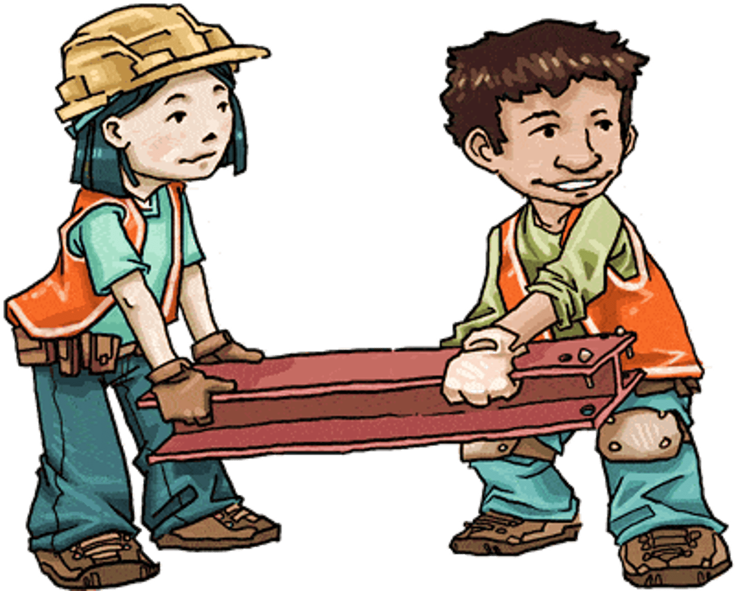 <p>to work, I work a lot, you (formal) work a lot</p>