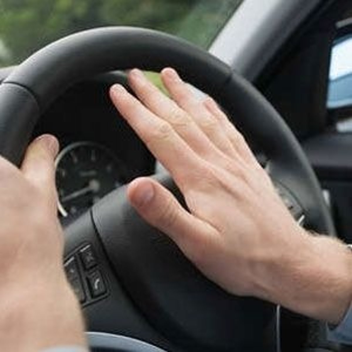 <p>Operate the horn.</p>