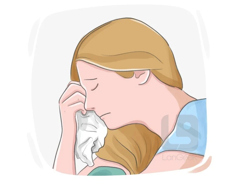 <p>How to describe displaying deep sadness? (Adjective)</p>