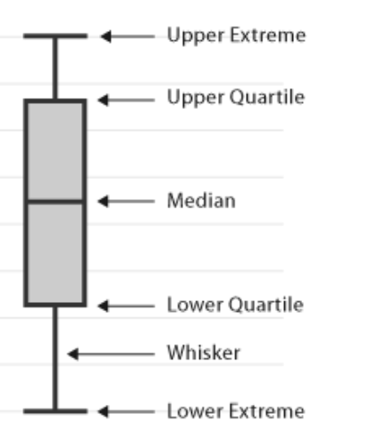 <p>A type graph of that shows the five number summary to help display the data more easily.</p>