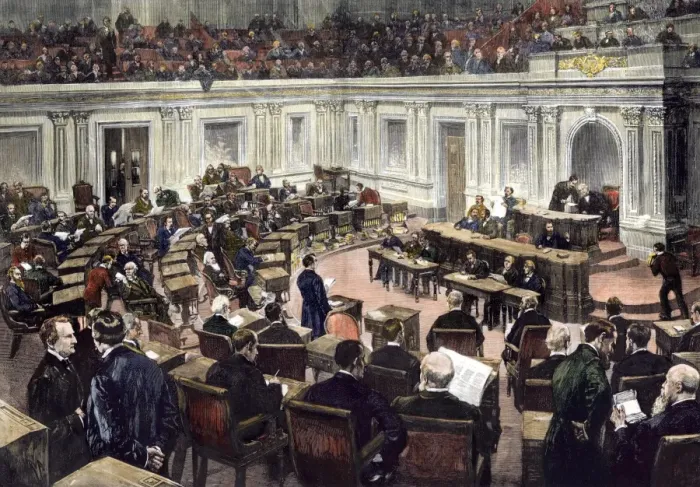 <p>An amendment ratified in 1913, established the direct election of U.S. Senators by the voters of each state, replacing the previous system where Senators were chosen by state legislatures</p>