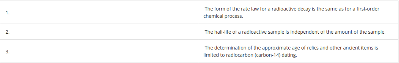 <p>Which of the following statements concerning radioactive decay is/are correct?</p>