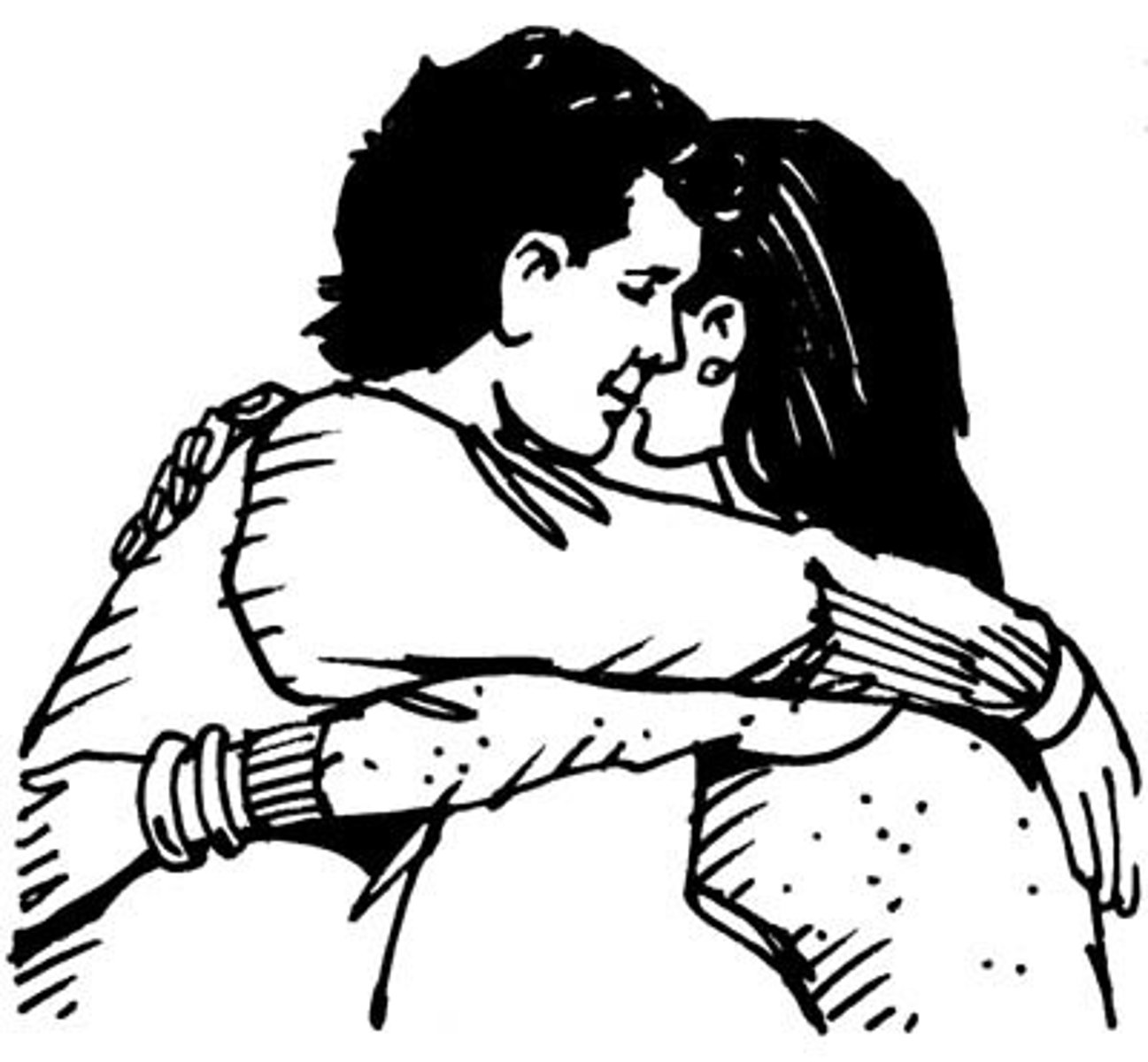 <p>to hug, I hug my familia</p>