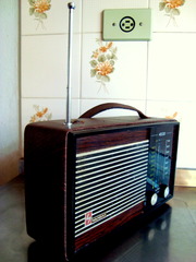 <p>trên đài</p>