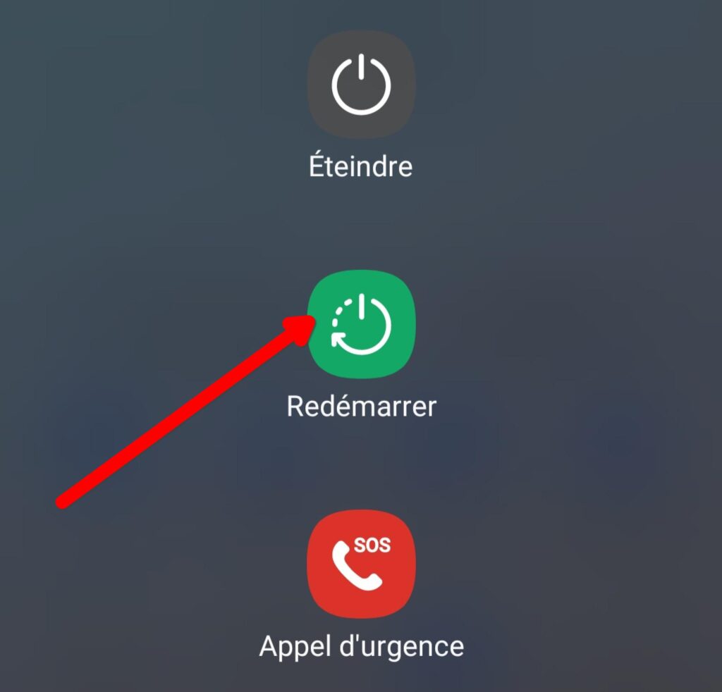 <p>redémarrer</p>