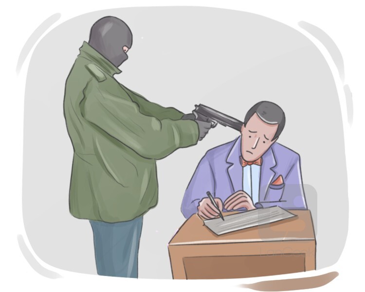 <p>تهدید کردن</p>