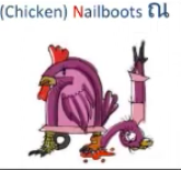 <p>N (chicken doing Ninety-six). Ladyboy</p>