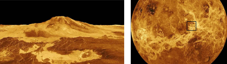 <ul><li><p>1991: Maat Mons summit vents enlarged, changed shaper over 8-month period</p><ul><li><p>evidence of direction abruption as space craft orbited Earth</p></li><li><p>re-examined radar data → scientists noticed volcanic activity</p></li></ul></li></ul><p></p>