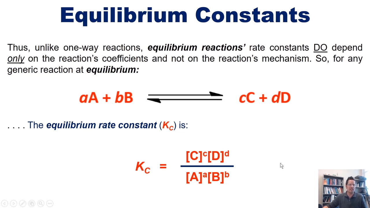 <p>When the rate at which products are being connverted into reactants and the rate that reactants are being converted into reactants are the same </p>