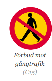 <ul><li><p>Stanna och parkera. </p></li><li><p>Vända (hål i mitträckena är till för utryckningsfordon och vägarbetare). </p></li><li><p>Backa. </p></li><li><p>Gå, cykla och köra moped. </p></li><li><p>Bogsera. </p></li><li><p>Köra fordon som inte är konstruerade för att framföras i minst 40 km/h. </p></li><li><p>Undantag: Förbjudet att köra EU-moped, trots att de får köra i 45 km/h. </p></li><li><p>Köra traktor.</p></li></ul><p></p>