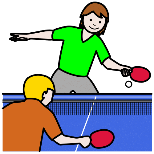 <p><strong>Nghĩa:</strong> Bóng bàn.</p><p><strong>Mẹo âm thanh tương tự:</strong> Ping-pong; “tắc kiu” cho takkyuu — Quả ping-pong mắc “tắc”, cậu Kiu phải gỡ khỏi lưới bàn.</p><p><strong>Đọc chuẩn:</strong> たっきゅう: た・っ・きゅ・う, ngắt rồi kéo kyuu; “tắc kiu” không có âm k bật cuối riêng.</p><p><strong>Ví dụ:</strong> 体育館(たいいくかん)で卓球(たっきゅう)をしましょう。</p><p><strong>Dịch:</strong> Chúng ta chơi bóng bàn ở nhà thể chất nhé.</p><p><strong>Lưu ý:</strong> ピンポン là cách gọi thân mật hơn; không phải cách đọc kanji 卓球.</p><p><strong>Nhóm:</strong> 02 · Các môn thể thao</p><p><small>Ảnh: ARASAAC: Sergio Palao / ARASAAC, Gobierno de Aragón · CC BY-NC-SA</small></p>
