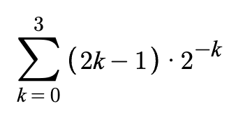 <p>Calculate the following sum. Do not simplify.</p>