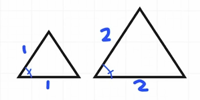 <p>Two triangles are similar when two sides of one triangle are proportionate to the corresponding sides of the other, and the angle between these sides in both triangles share the same measurement.</p>