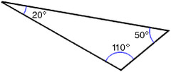 <p>a triangle with one obtuse angle</p>