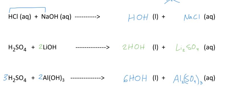 <ul><li><p>don’t forget to balance and add the state (aq, l, s, etc.)!</p></li></ul><p></p>