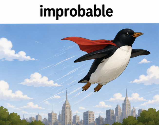 <p>improbable</p>