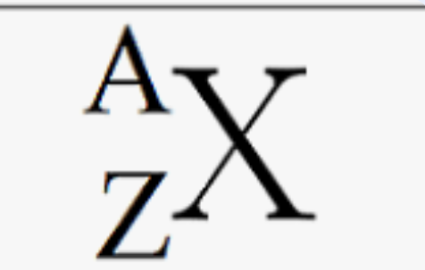 <p>isotopic notation </p>
