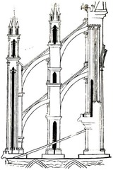 <p>Support or encourage (verb); a support or prop, esp. projecting from and supporting the wall of a building (noun)</p>