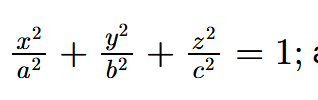 <p><span>a three-dimensional surface where all traces of this surface are ellipses</span></p>