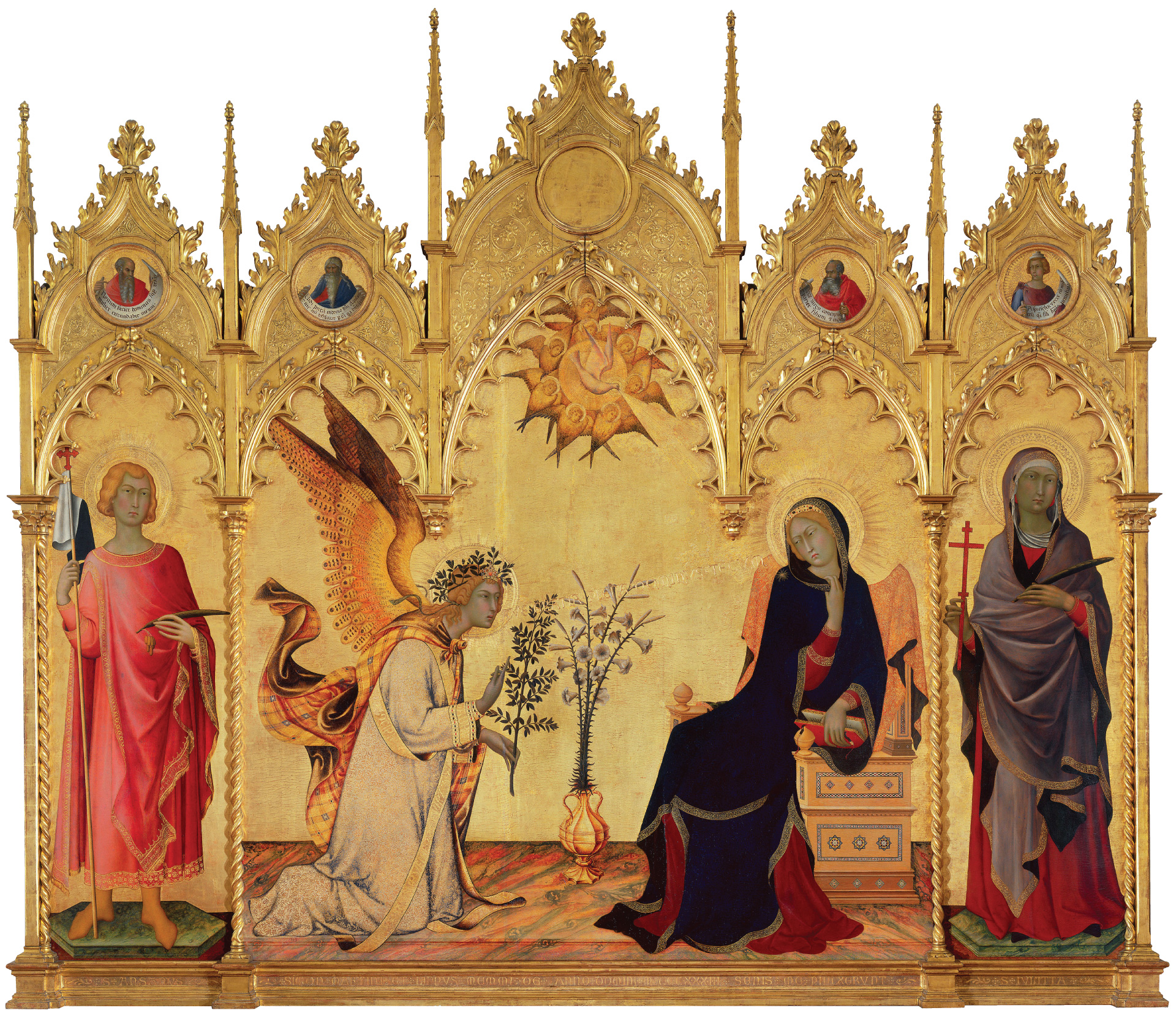 <p>Was this artwork made after the arrival of the Black Death?</p>