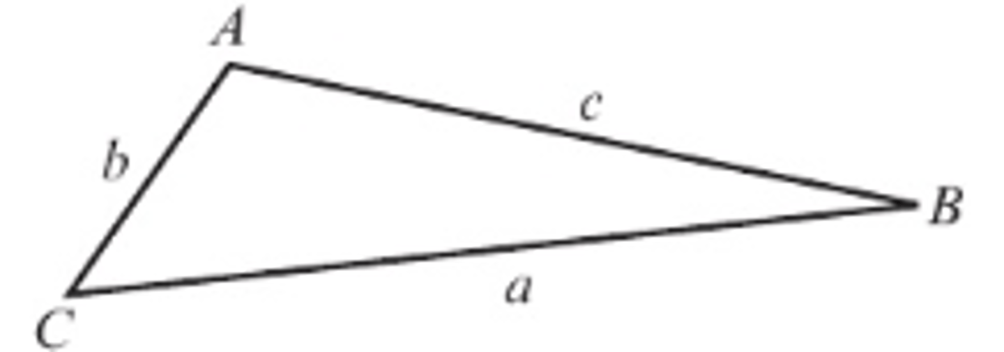 <p>- You can use the sine rule to work out missing sides or angles in triangles.</p><p>- There are two variations of the sine rule:</p><p>1) (a ÷ sin A) = (b ÷ sin B) = (c ÷ sin C) (can be used to find the length of a missing side).</p><p>2) (sin A ÷ a) = (sin B÷ b) = (sin C÷ c) (can be used to find a missing angle).</p>