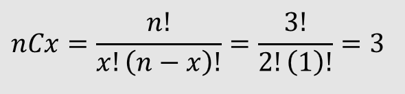 <p>n = number of sets</p><p>x = number of objects</p><p>eg picking 2 (x) out of 3 (n) vegetables.</p>