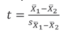 <p>df = N1 + N2 - 2 </p>