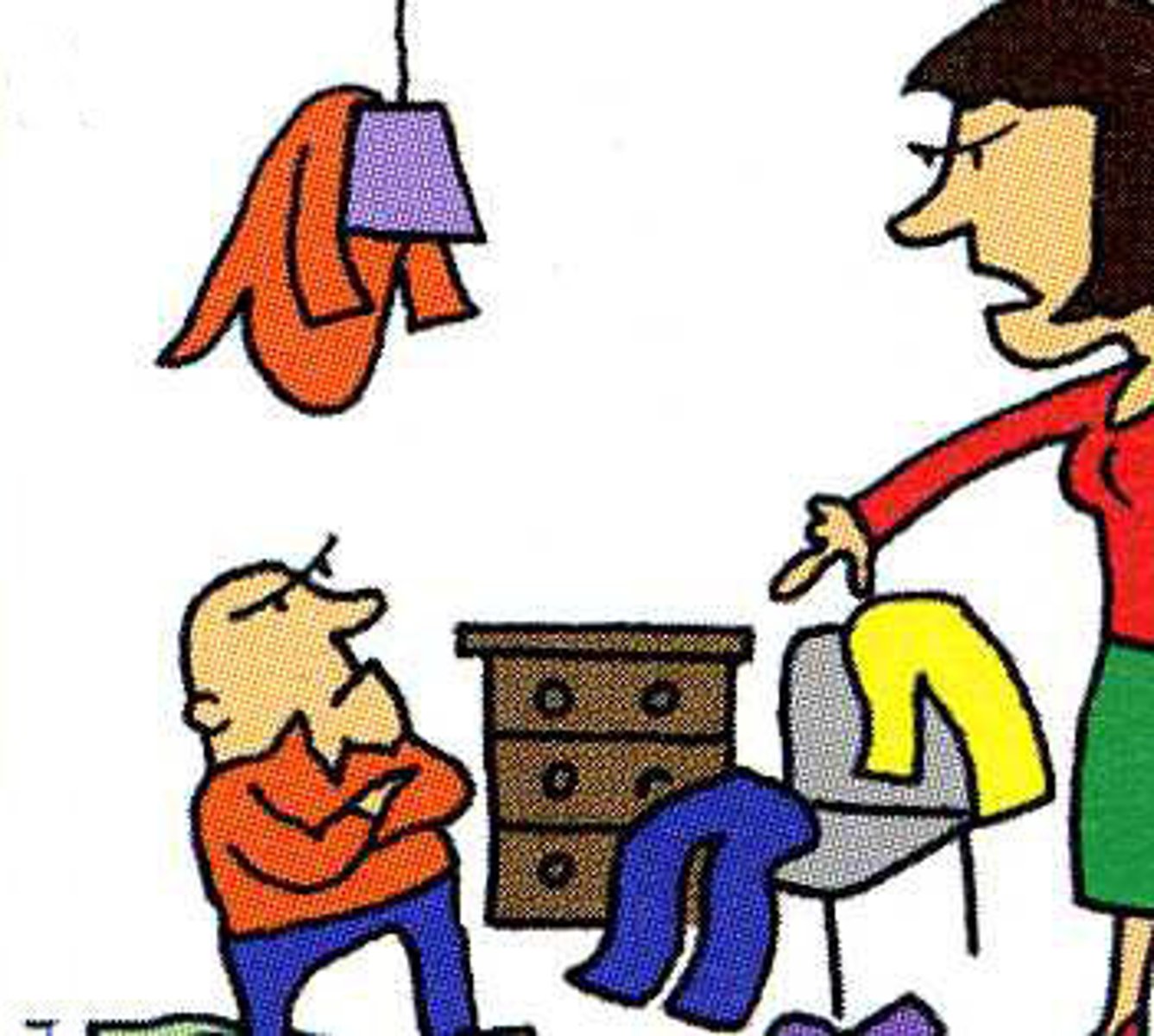 <p>Organize or tidy up items in various rooms.</p>