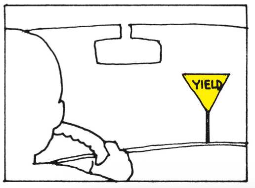 <p>You are coming to this intersection. You should:</p>