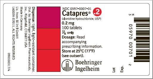 <p>Brand Name: Catapres</p><p>High Blood Pressure/ADHD</p><p></p><p>Used for the treatment of high blood pressure and attention deficit hyperactivity disorder (ADHD).</p>