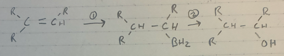 <p>Anti-Markov. addition of OH and H</p>