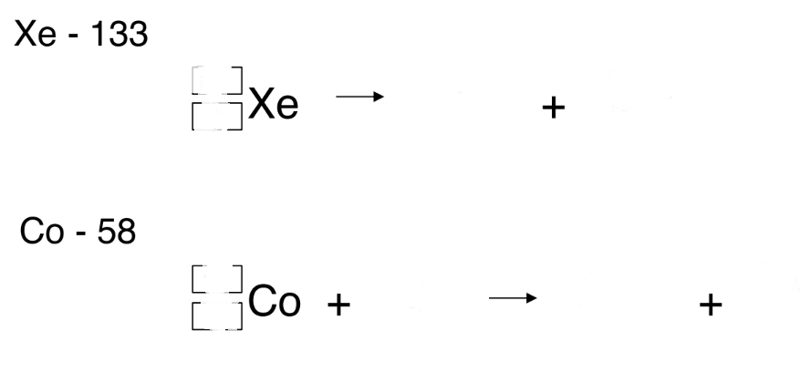 <p>Now look at the back of your Nuclear Periodic Table to write these reactions:</p>