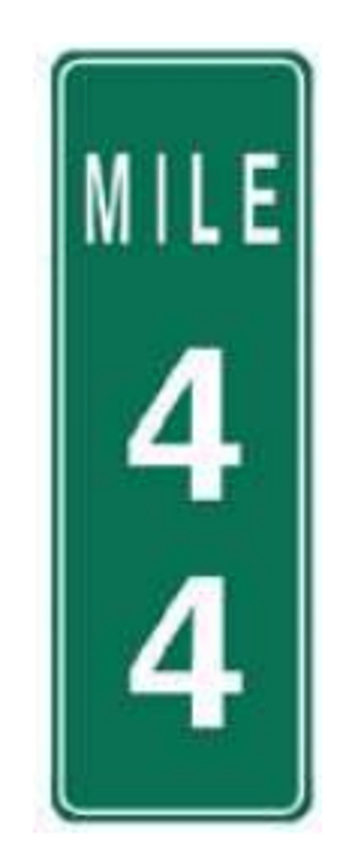 <p>Indicate distance along a highway.</p>