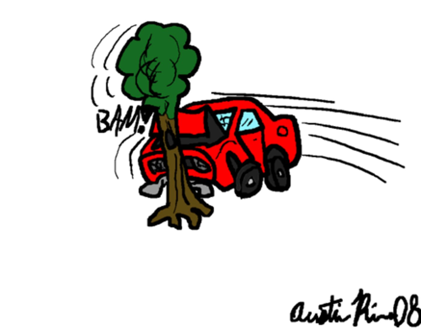 <p>to crash into</p>
